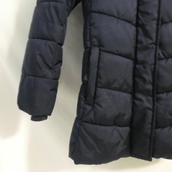 H&M | size 10-11 years | Navy Blue Hooded Quilted Puffer Coat - Parka - Jacket - Picture 7 of 13